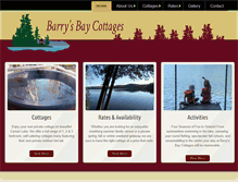 Tablet Screenshot of barrysbaycottages.com